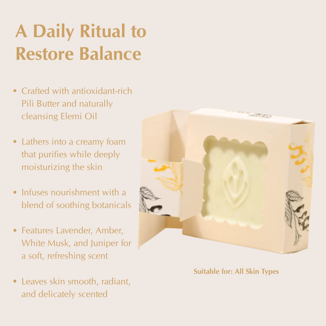 Cleansing & Moisturizing Body Butter Bar - Revitalizing White Moss 95g