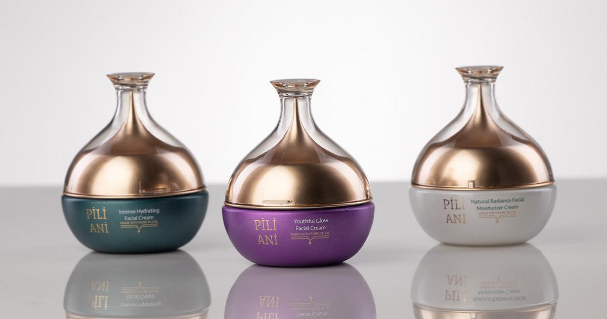three pots of Pili Ani's moisturizing creams