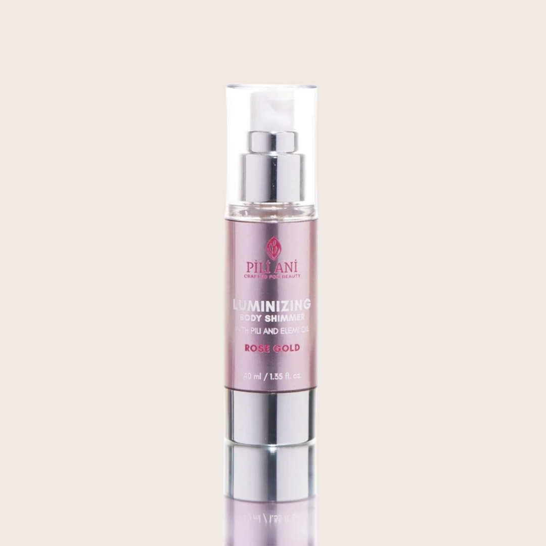 Rose gold body shimmer, Luminizing body shimmer, Pili Ani shimmer, Natural body shimmer, Skin glow oil, Body shimmer oil, Rose gold highlighter, Radiant body shimmer, Glow-enhancing body oil, Shimmer for skin, Body shimmer for women, Moisturizing body shimmer, Non-sticky shimmer oil, Glowy skin oil, Shimmer body moisturizer, Radiant skin oil, Illuminating shimmer, Skin illuminating oil, Vegan shimmer oil, Rose gold shimmer oil