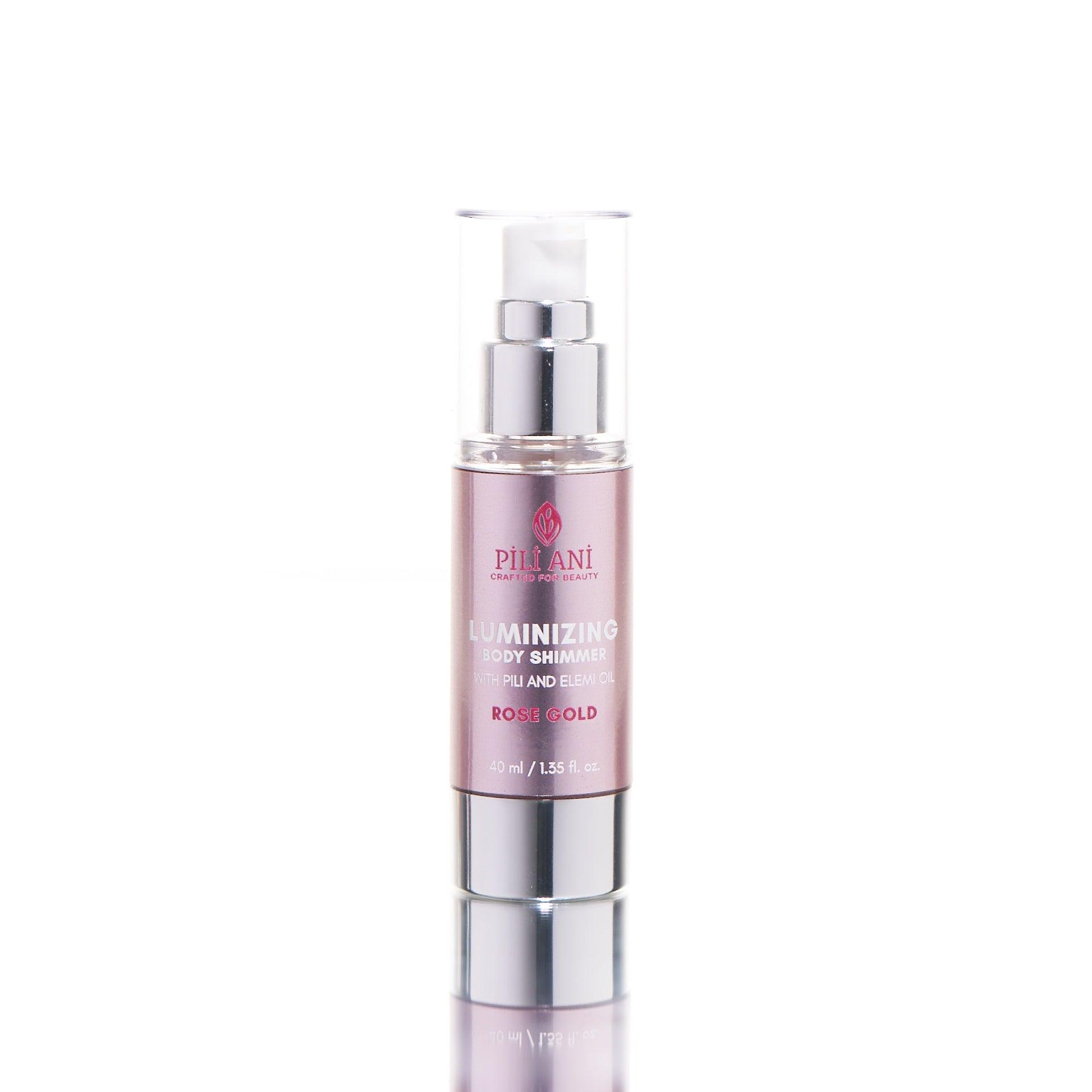 Rose gold body shimmer, Luminizing body shimmer, Pili Ani shimmer, Natural body shimmer, Skin glow oil, Body shimmer oil, Rose gold highlighter, Radiant body shimmer, Glow-enhancing body oil, Shimmer for skin, Body shimmer for women, Moisturizing body shimmer, Non-sticky shimmer oil, Glowy skin oil, Shimmer body moisturizer, Radiant skin oil, Illuminating shimmer, Skin illuminating oil, Vegan shimmer oil, Rose gold shimmer oil