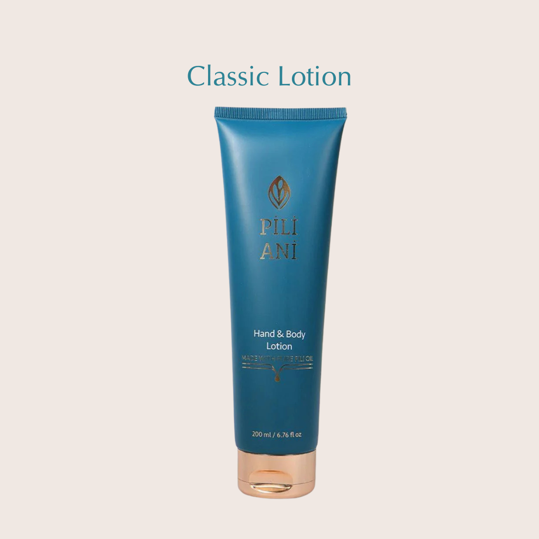 Hand and Body Lotion, Classic Body Lotion, Pili Oil Lotion, Moisturizing Body Lotion, Hydrating Hand Lotion, Nourishing Lotion, Natural Body Lotion, Daily Body Moisturizer, Lightweight Lotion, Hand Cream with Pili Oil