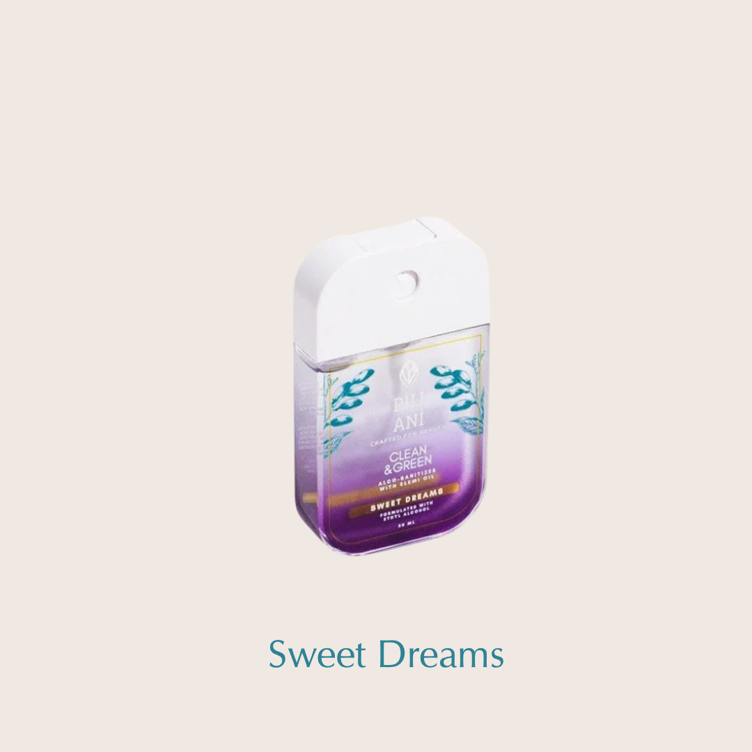 Natural hand sanitizer, Alcohol-based sanitizer, Pili Ani sanitizer, Sweet Dreams sanitizer, Clean & Green sanitizer, Aromatherapy hand sanitizer, Calming hand spray, Moisturizing sanitizer, Scented hand sanitizer, Gentle hand sanitizer, Botanical sanitizer, Essential oil sanitizer, Soothing hand spray, Sleep-inducing sanitizer, Travel-size sanitizer, Pili oil hand sanitizer, Sweet-scented sanitizer, Organic sanitizer spray, Clean hand spray, Green sanitizer