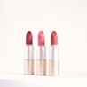 Pili Ani Mini Lipstick Set with three moisturizing shades enriched with Pili and Elemi Oils for natural color and care.