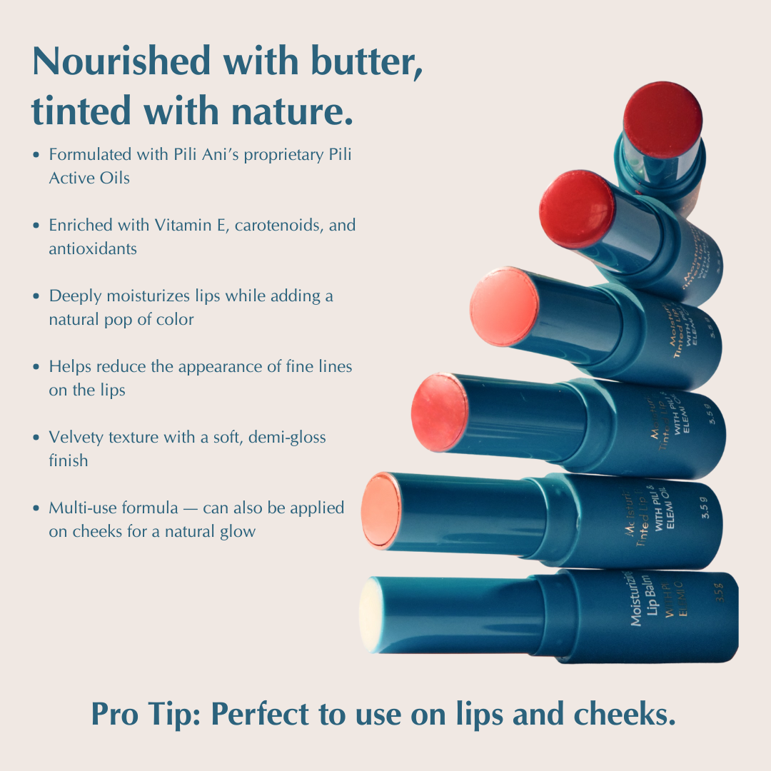 Moisturizing Tinted Pili Lip Butter, Tinted lip butter, Moisturizing lip balm, Pili oil lip butter, Natural lip butter