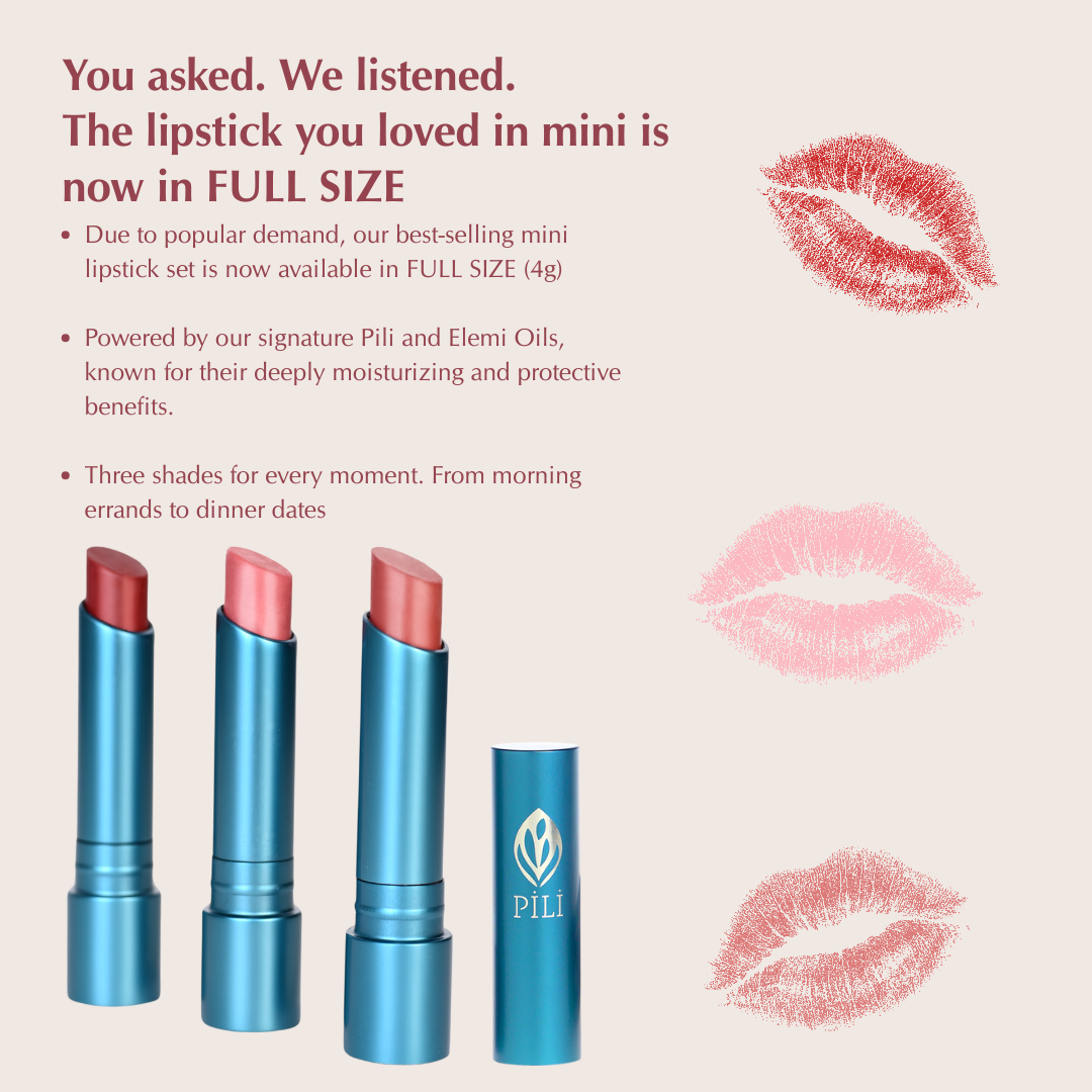 Pili Ani Moisturizing Lipstick hydrating formula for smooth and nourished lips