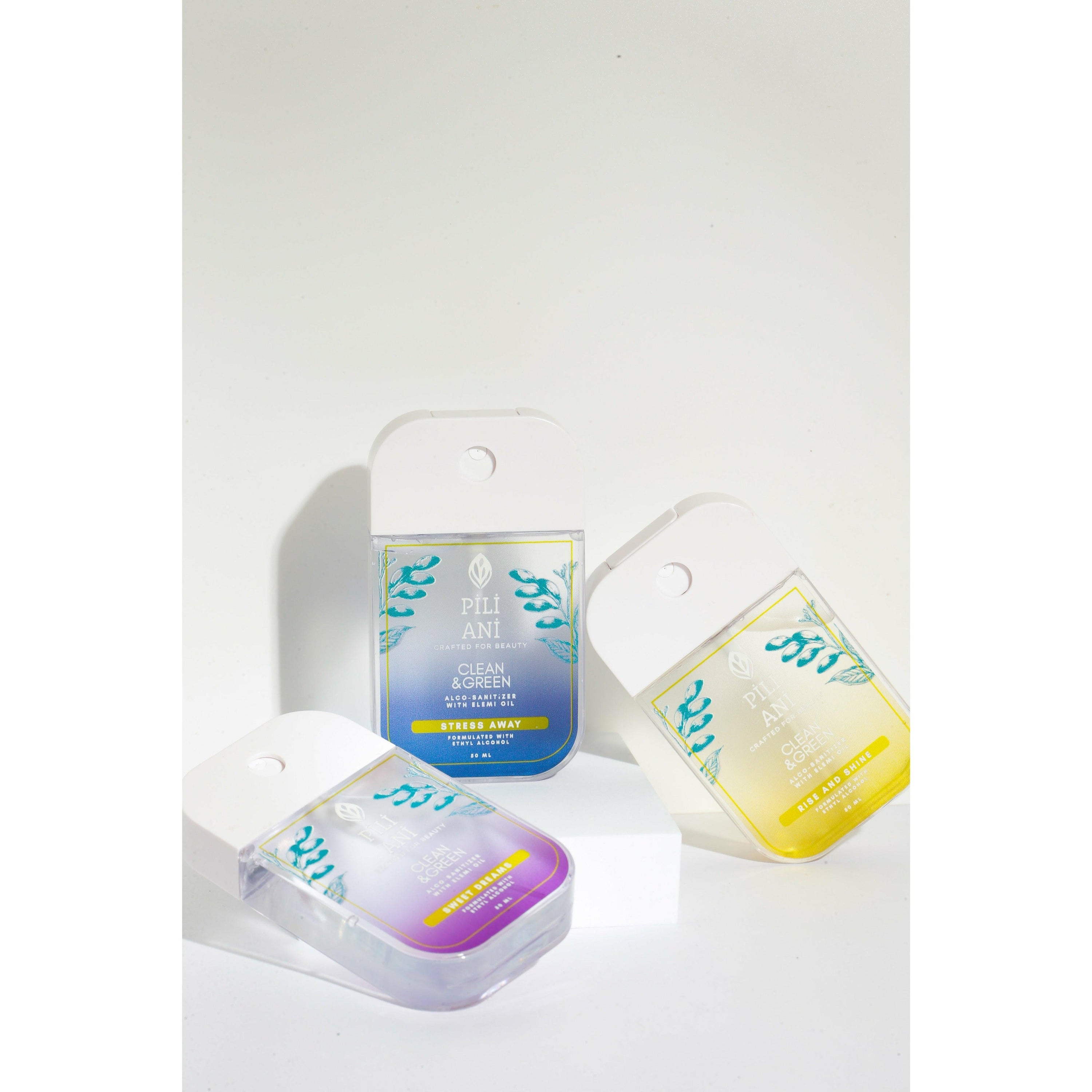 Alco-sanitizer with calming scent, Skin-friendly sanitizer set, Trio of alcohol sprays, Portable sanitizer bundle, Hydrating hand sanitizer, Alcohol hand spray for sensitive skin, Scented hand spray gift set, Clean and refreshing sanitizer, Lightweight hand sanitizer spray, Multipack sanitizer set, Hand care with essential oils, Sanitizer for family use, Skin-nourishing sanitizer, Sanitizer for travel and office, All-natural hand hygiene, Giftable hand sanitizer bundle, Sanitizer pack for daily use
